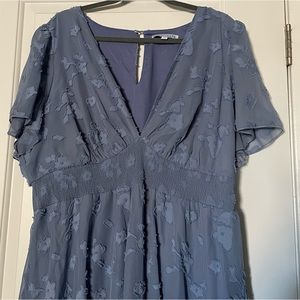 Baltic Born Blue Smoked Midi Dress